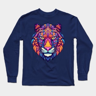 tiger Mandala Animal Ilustration Long Sleeve T-Shirt